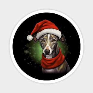 Whippet Christmas Magnet